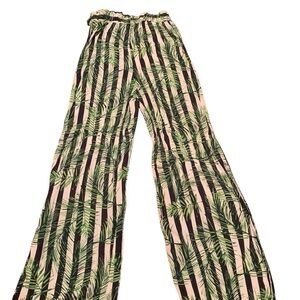 Women Green Navy White Palazzo Pants Sz.S By New Look Gently used Preowned